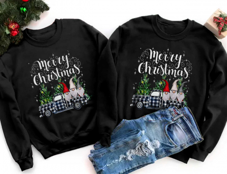 Bluze Cuplu - Bluze Cuplu Gnomie Truck