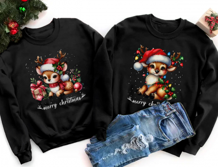 Seturi Bluze - Bluze Cuplu Reindeer Holiday