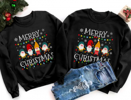 Bluze Cuplu - Bluze Cuplu Caroling Gnomes