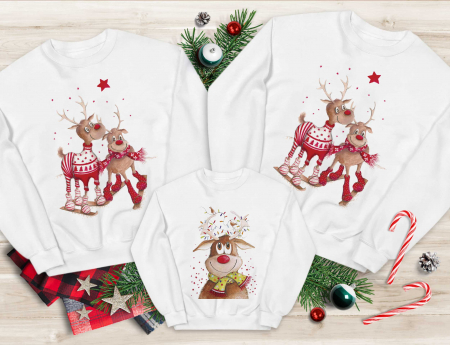 Bluze Familie - Bluze Familie Jolly Reindeers