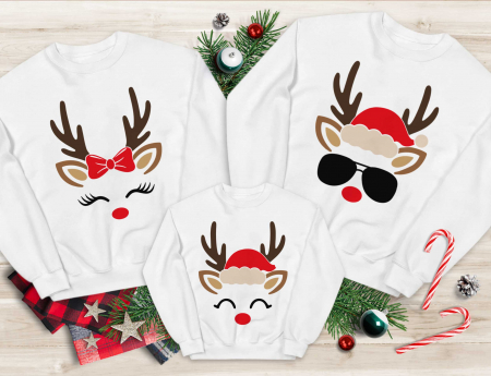 Bluze Familie - Bluze Familie Reindeer Family