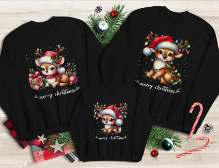 Bluze Familie - Bluze Familie Reindeer Holiday