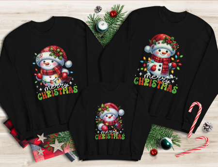 Bluze Familie - Bluze Familie Snowman Lights