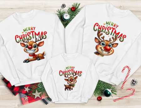 Bluze Familie - Bluze Familie Smiley Deer