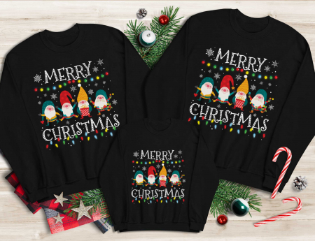 Bluze Familie - Bluze Familie Caroling Gnomes