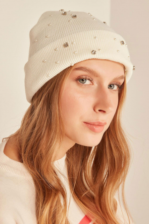 Accesorii - Caciula Perle Ecru