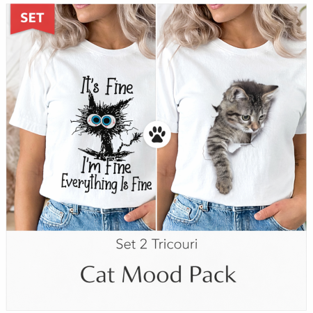 Pachete Tricouri - Set 2 Tricouri Cat Mood Pack