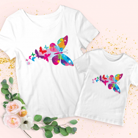 Seturi Tricouri - Set Colorful Butterflies