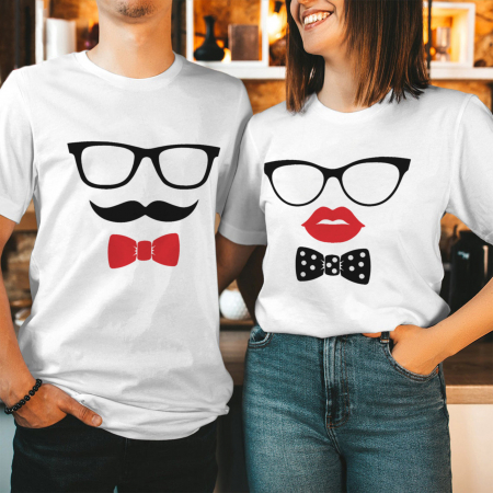 De Cuplu - Set Cuplu Lips Moustache