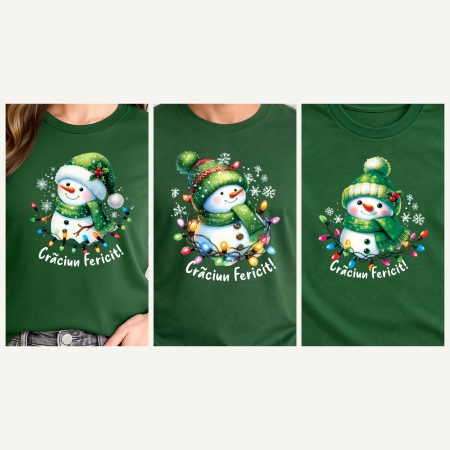 Craciun - Set Familie Simpaticul Frosty — Damă, Unisex și Copil