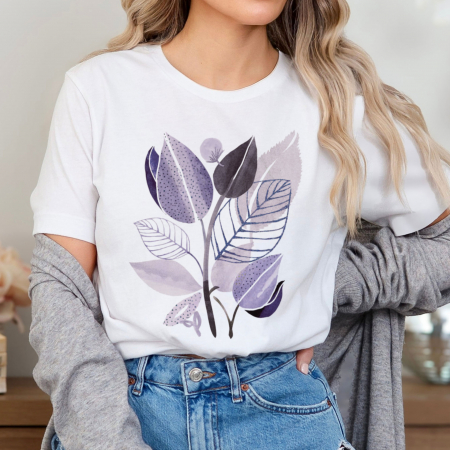 Flori - Tricou Purple Glow