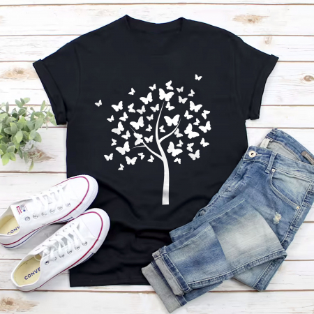 Natura - Tricou Negru White Tree
