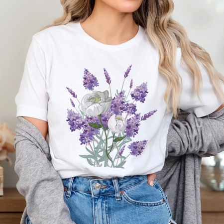 Flori - Tricou Lilac Bloom