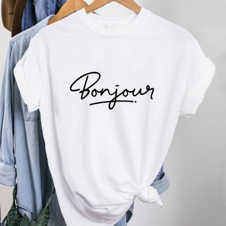 Cu Mesaj - Tricou Bonjour