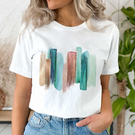 Abstract - Tricou Bronze Strokes