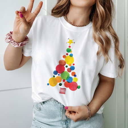 Craciun - Tricou Bubble Tree