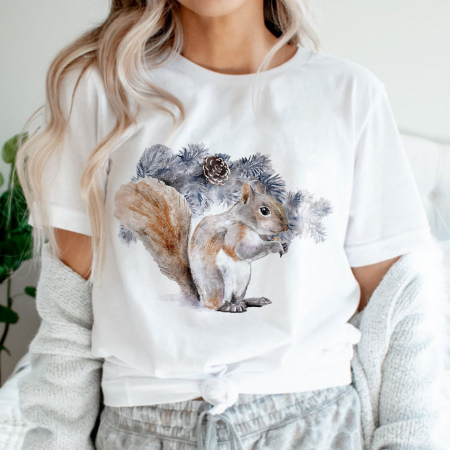 Craciun - Tricou Winter Squirrel