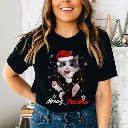 Craciun - Tricou Small Cat Christmas