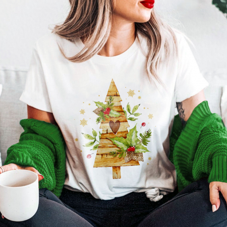Craciun - Tricou Wood Carving