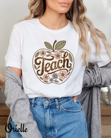 De Scoala - Tricou Apple Teach
