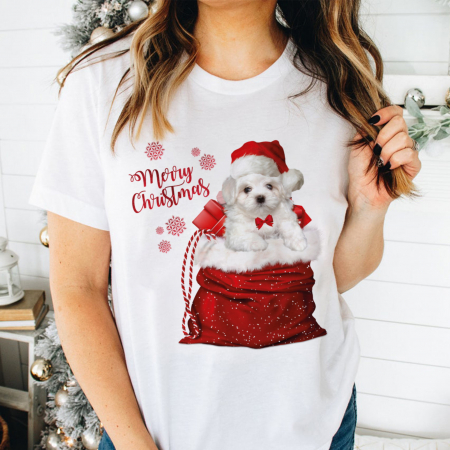 Craciun - Tricou Merry Bichon