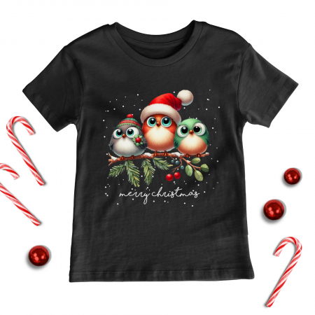 Craciun Copii - Tricou Copil Christmas Birds
