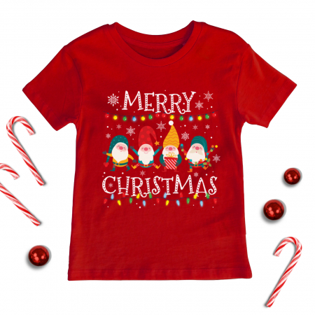 Craciun Copii - Tricou Copil Caroling Gnomes