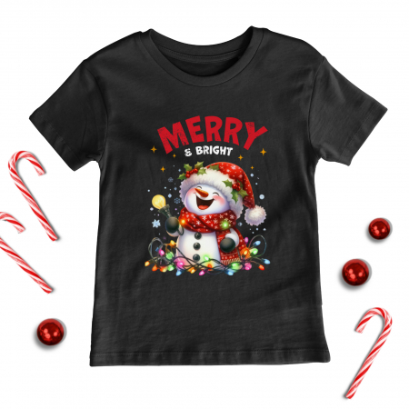 Craciun Copii - Tricou Copil Bright Snowman