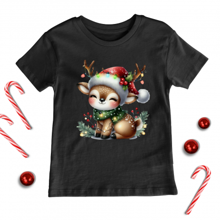 Craciun Copii - Tricou Copil Festive Deer