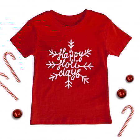 Craciun Copii - Tricou Copil Happy Snowflake