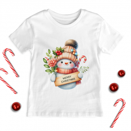 Craciun Copii - Tricou Copil Jolly Snowman