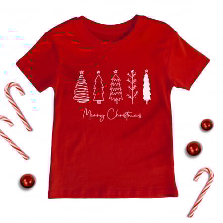 Craciun Copii - Tricou Copil Merry Pines