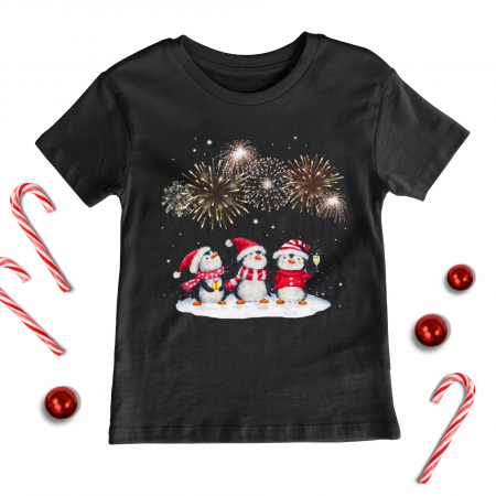 Craciun Copii - Tricou Copil New Year Penguins