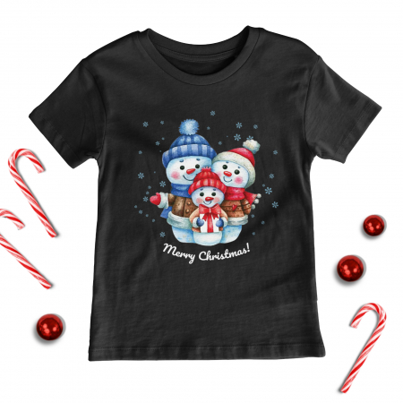 Craciun Copii - Tricou Copil Snowman Family