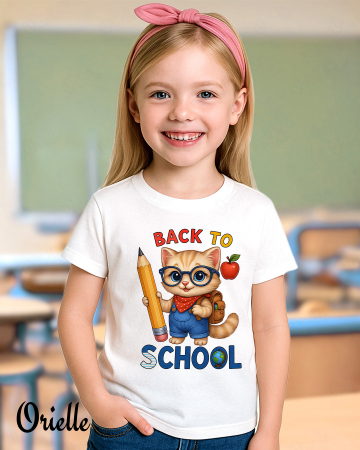 Tricouri copii - Tricou Copil School Kitty