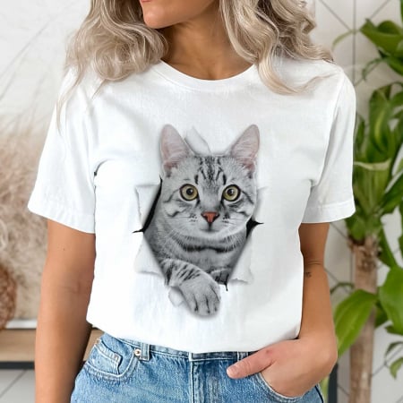 Pisici - Tricou Pisica Curious Cat