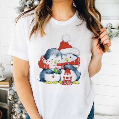 Craciun - Tricou Penguin Couple
