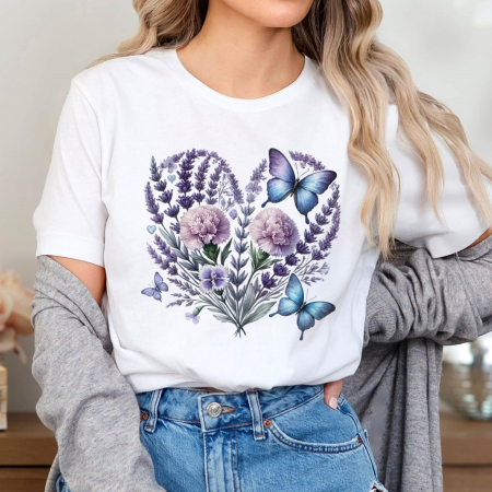 Primavara - Tricou Lavender Heart