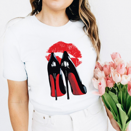 Fashion - Tricou Lipstick Shoes