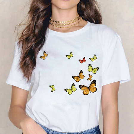 Fluturi - Tricou Orange Butterflies