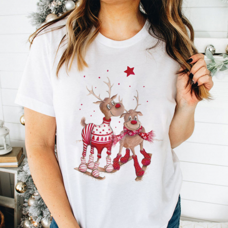 Craciun - Tricou Jolly Reindeers
