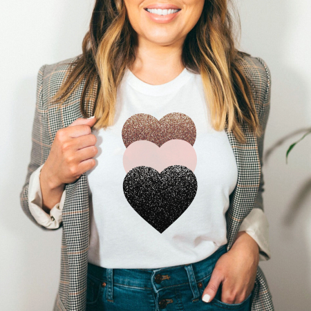 Heart - Tricou Three Hearts