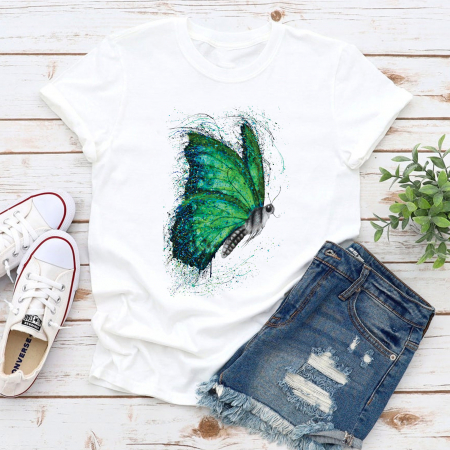Fluturi - Tricou Emerald Butterfly
