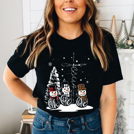 Craciun - Tricou Snowmen