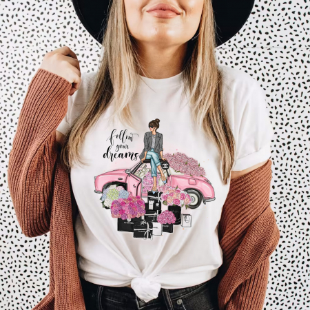 Fashion - Tricou Pink Car