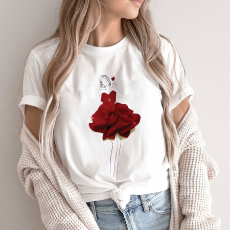 Flori - Tricou Lady Wine