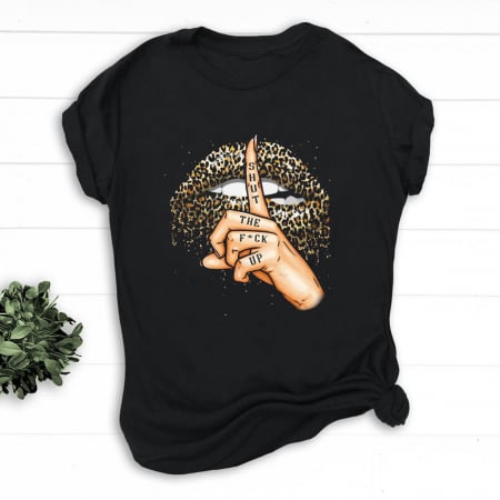 Diverse - Tricou Negru Shut up