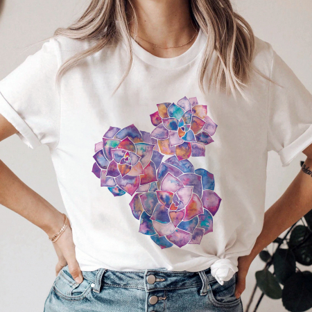 Vara - Tricou Painted Succulents
