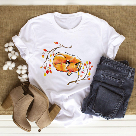 Tricouri Toamna - Tricou Sleepy Fox