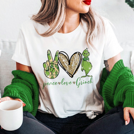 Craciun - Tricou Peace Grinch